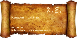 Kasper Edina névjegykártya